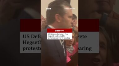 Hegseth arrives on Capitol Hill to testify on spending in the US-Israeli war with Iran. #BBCNews