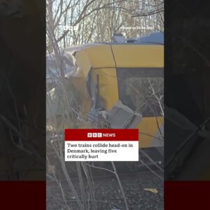 Two trains have collided head-on in Denmark, leaving five people critically hurt. #BBCNews