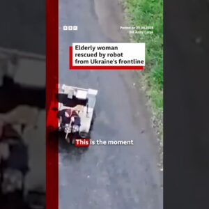 Robot rescues elderly woman from Ukraine's frontline. #Ukraine #Drone #BBCNews