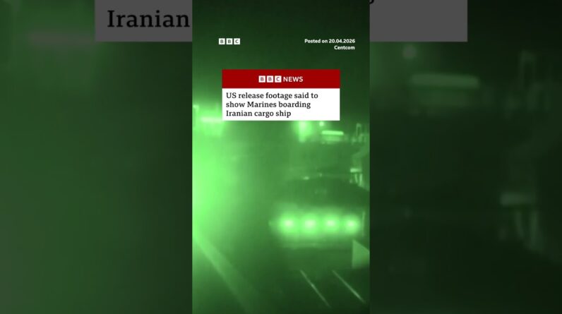 US release footage said to show Marines boarding Iranian cargo ship. #Iran #US #BBCNews
