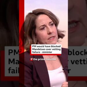 PM would have blocked Mandelson over vetting failure says minister. #BBCNews