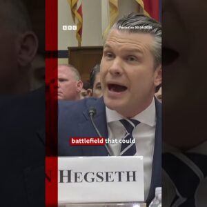 Pete Hegseth spars with US lawmaker over war during hearing #BBCNews