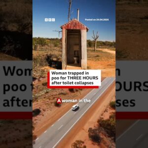 Woman trapped in poo for three hours after outback toilet collapses. #Australia #Outback #BBCNews
