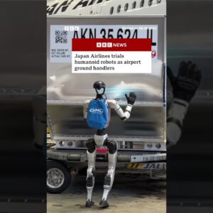Robots help load cargo into planes at Tokyo's Haneda airport. #BBCNews