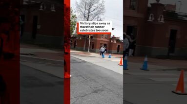 Runner wins Delaware Marathon by less than a second. #BBCNews