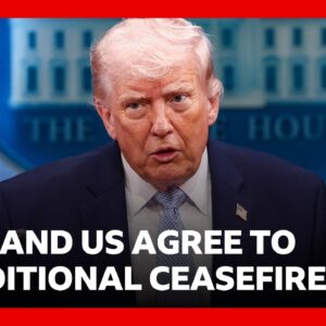 Iran and US agree to conditional ceasefire and opening of Hormuz strait | BBC News