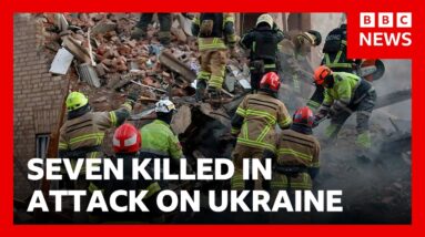 Seven dead in major Russian attack on Ukraine | BBC News
