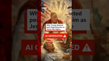 Why US President Donald Trump deleted post depicting him as Jesus-like figure. #BBCNews