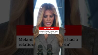 Melania Trump says rumours linking her to Jeffrey Epstein "need to stop". #BBCNews