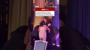 Vice-President JD Vance rushed away after Correspondents' Dinner gunshots #JDVance #BBCNews