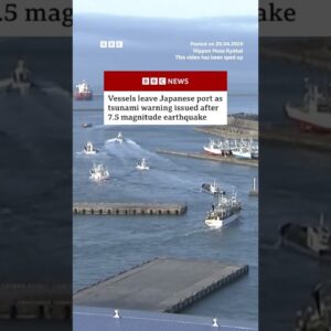 Vessels evacuate port after Japan earthquake. #BBCNews