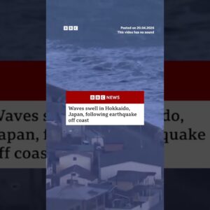 Waves swell after earthquake off coast of Japan. #BBCNews