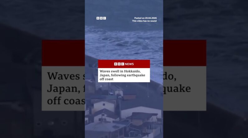 Waves swell after earthquake off coast of Japan. #BBCNews
