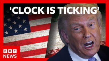 Donald Trump tells Iran 'clock is ticking' as oil prices jump again due to uncertainty | BBC News