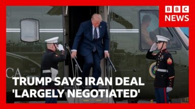 Trump says Iran deal 'largely negotiated' including reopening Strait of Hormuz | BBC News