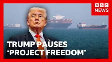 Trump says US to pause operation to guide vessels through Strait of Hormuz | BBC News
