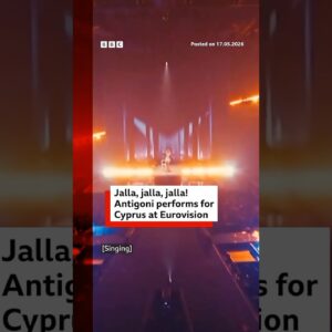 Antigoni performs for Cyprus at Eurovision. #Jalla #BBCNews