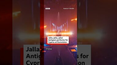 Antigoni performs for Cyprus at Eurovision. #Jalla #BBCNews