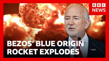 Blue Origin rocket explodes during test in Florida | BBC News