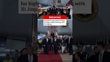 Donald Trump lands in China for high-stakes meeting with Xi Jinping. #BBCNews