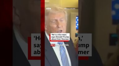 Donald Trump asked if Keir Starmer should quit. #BBCNews