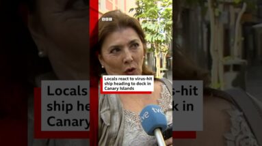 Canary Islands residents react to virus-hit ship coming to dock. #Hantavirus #BBCNews