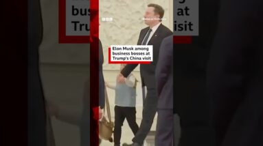 Elon Musk attends dinner with son as part of Trump's China trip. #BBCNews
