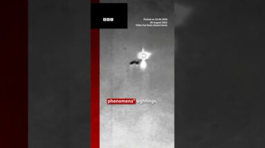 Fighter jet shoots down UFO in newly declassified video. #UFO #US #BBCNews