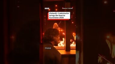 Finland's ‘Liekinheitin’ brings the heat to Eurovision 2026. #BBCNews