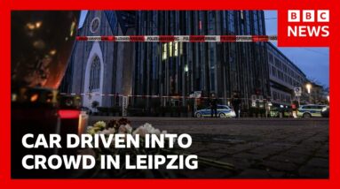Two killed and many injured after car driven into crowd in German city of Leipzig | BBC News