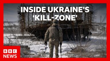 Inside the 'kill-zone' on Ukraine's front line | BBC News