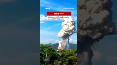 Explosion at China fireworks factory kills 26 people. #China #Shorts #BBCNews