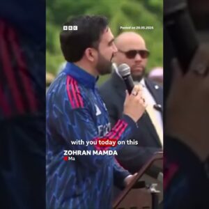 NY Mayor Mamdani wears Arsenal kurta during Eid prayers. #ZohranMamdani #Eid #BBCNews