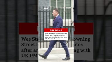 Wes Streeting leaves Downing Street less than 20 minutes after meeting with Keir Starmer. #BBCNews