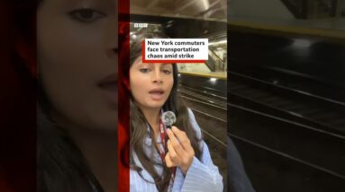 NYC commuters facing transportation chaos with train workers on strike. #NYC #LIRR #USNews #BBCNews