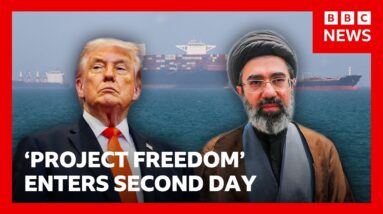 Iran will be 'blown off the face of the Earth' if it attacks US vessels, says Trump | BBC News