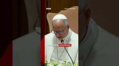 Pop Leo warns AI 'needs to be disarmed'. #PopeLeo #AI #BBCNews
