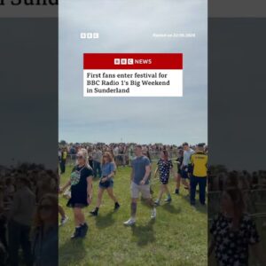 First BBC Radio 1's Big Weekend fans arrive at festival in Sunderland. #BigWeekend #BBCNews