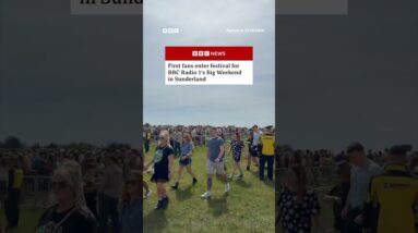 First BBC Radio 1's Big Weekend fans arrive at festival in Sunderland. #BigWeekend #BBCNews