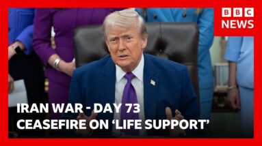 US President Donald Trump says Iran ceasefire is on 'massive life support' | BBC News
