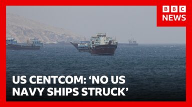 US denies Iranian claim that it hit American warship trying to enter Strait of Hormuz | BBC News