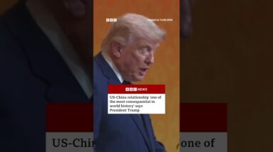 Trump says he got a “magnificent welcome” at a Beijing banquet. #BBCNews