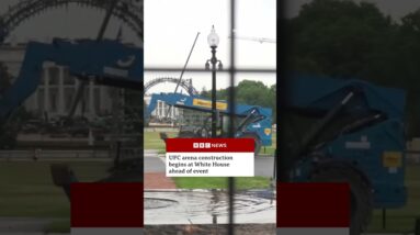 UFC arena under construction at White House ahead of fights #BBCNews
