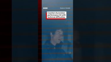 Czechia’s Eurovision performance hit with technical difficulties. #DanielZizka #BBCNews