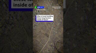 Why is Israel building these long barriers inside Gaza? #BBCNews
