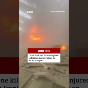 One killed and dozens injured in Iranian drone strikes on Kuwait airport. #BBCNews