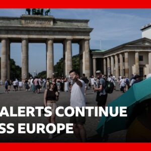 Europe's deadly heatwave breaks German record and halts public events | BBC News