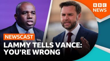 David Lammy tells JD Vance he's wrong over immigration comments | BBC Newscast