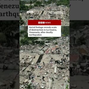Aerial footage reveals scale of destruction in La Guaira, Venezuela. #BBCNews