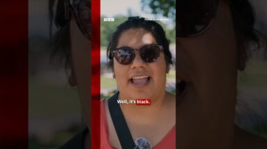 Americans react to Reflecting Pool's completed paint job #BBCNews